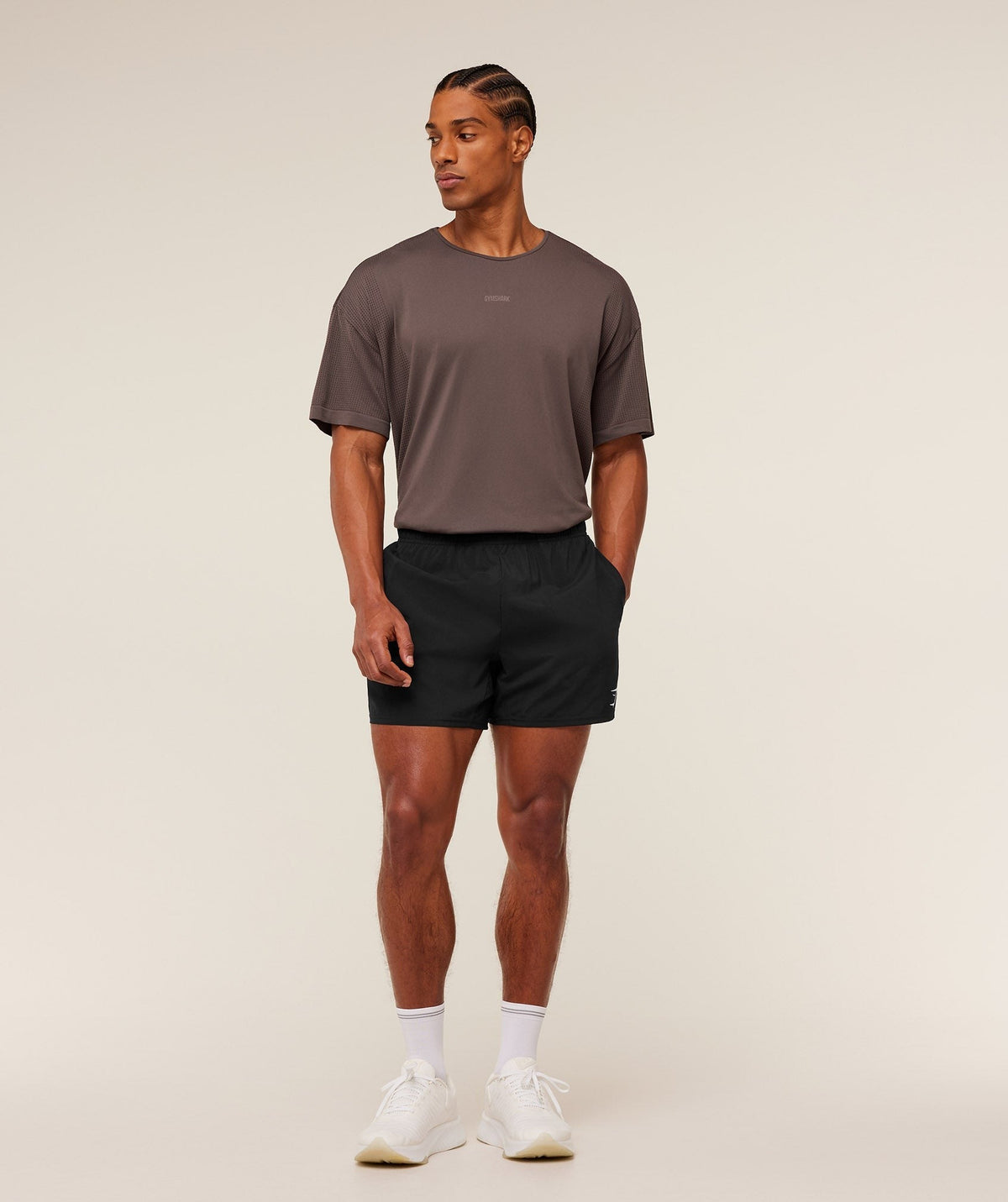 Gymshark Distance Seamless Tee - Cool Brown