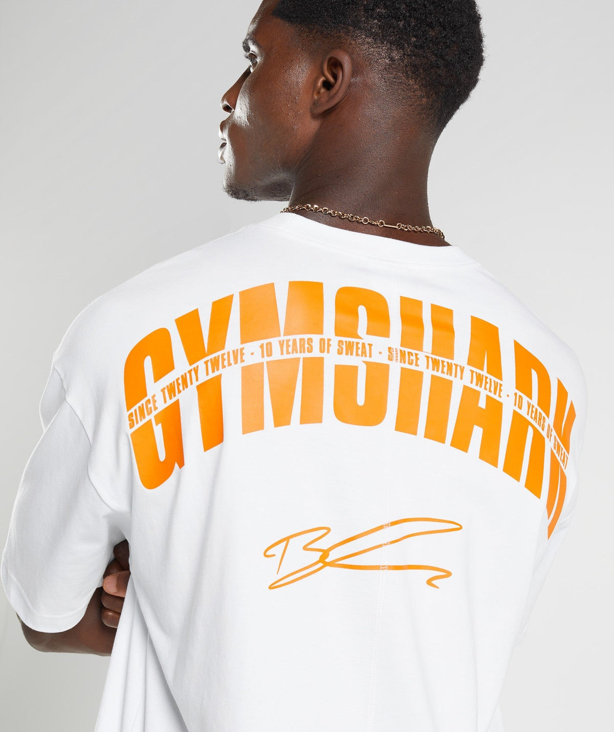 Gymshark GS10 Year Oversized Tee - White