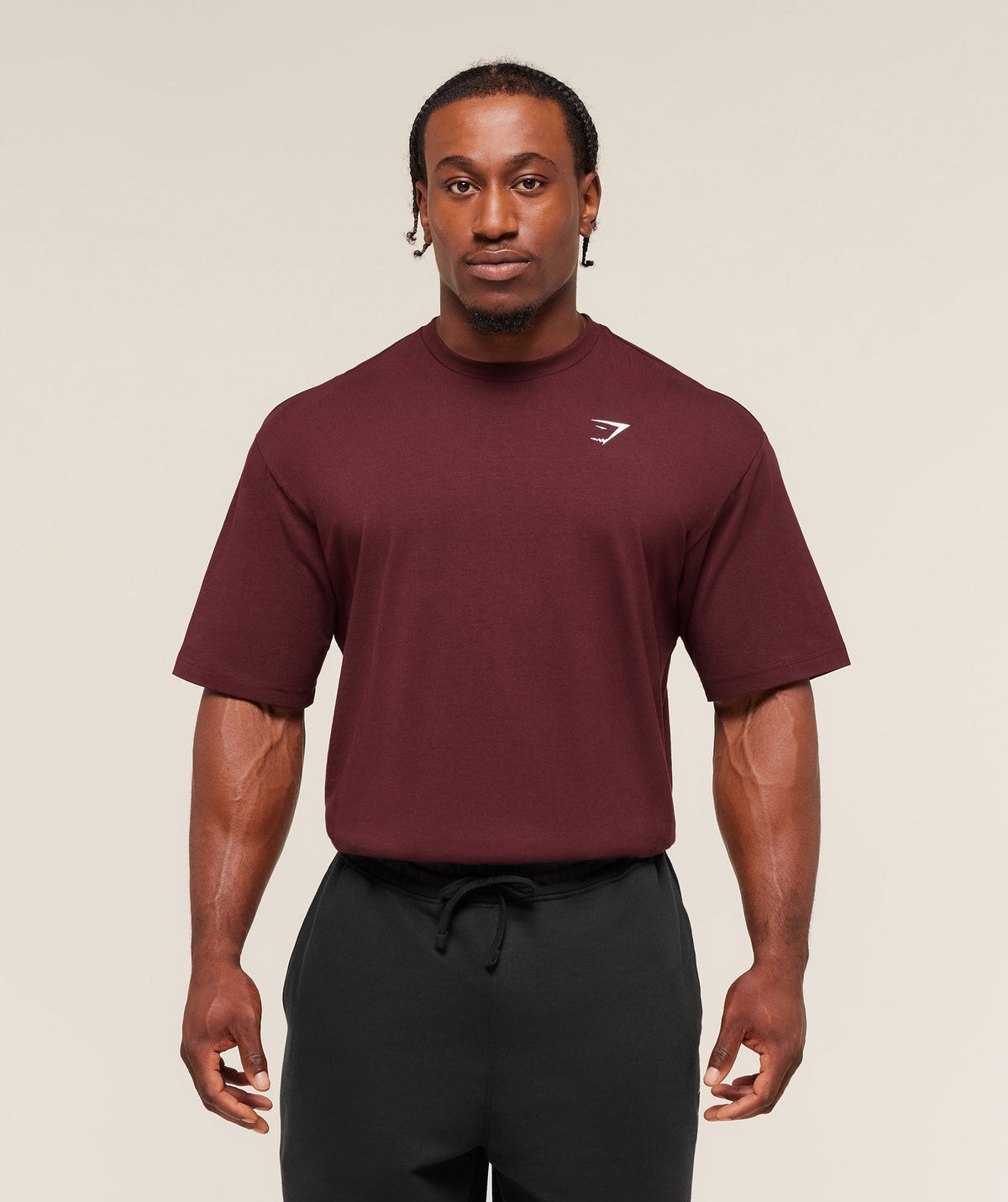 Gymshark Essential Short Sleeve Tee - Rich Maroon