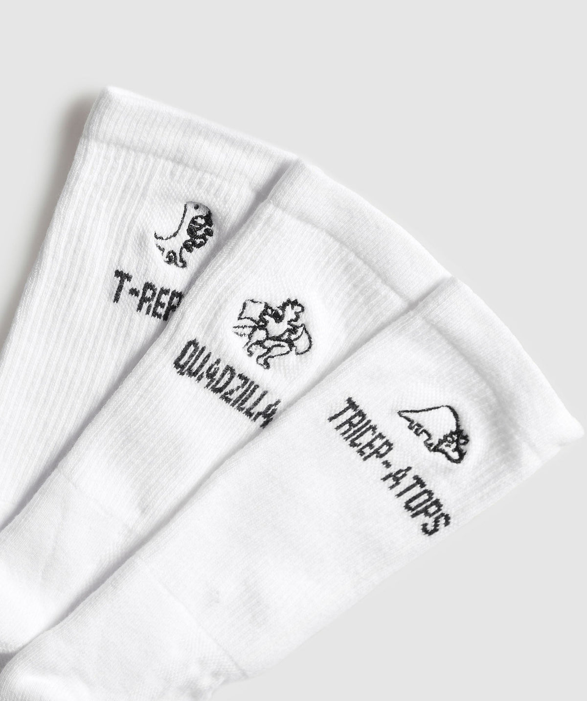 Gymshark GFX T-Reps Crew 3pk - White