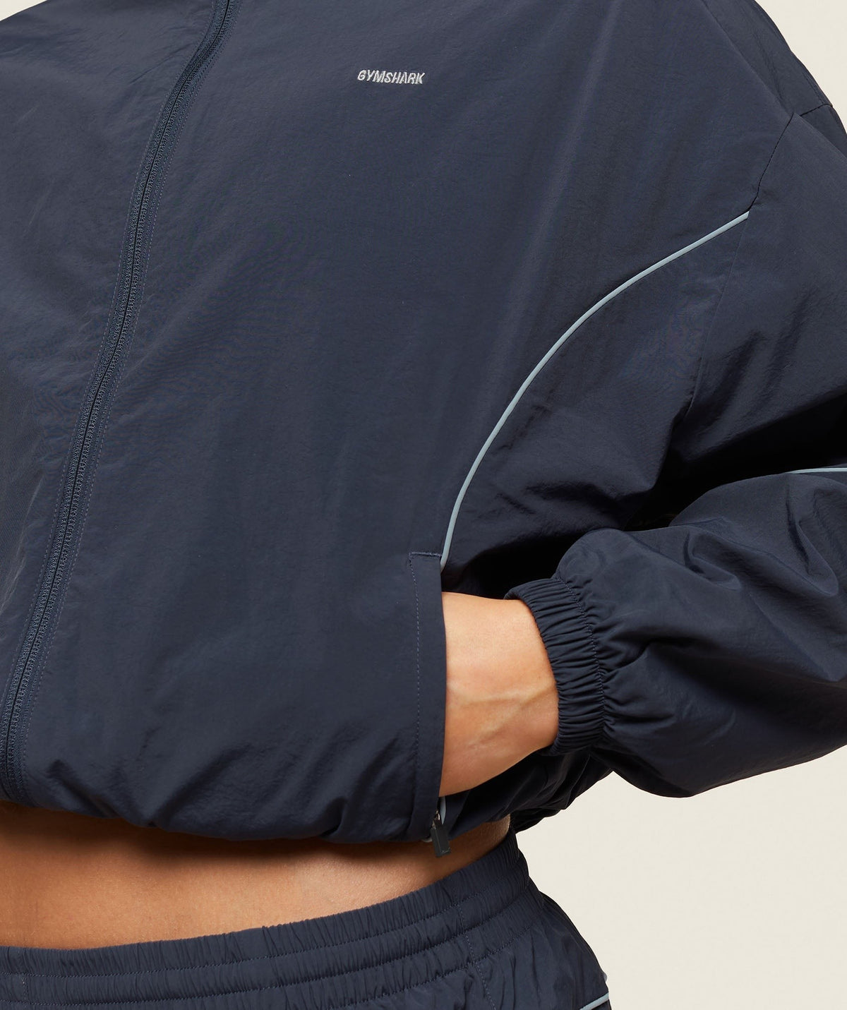 Gymshark Comfort Retro Track Jacket - Heavy Blue/Denim Grey