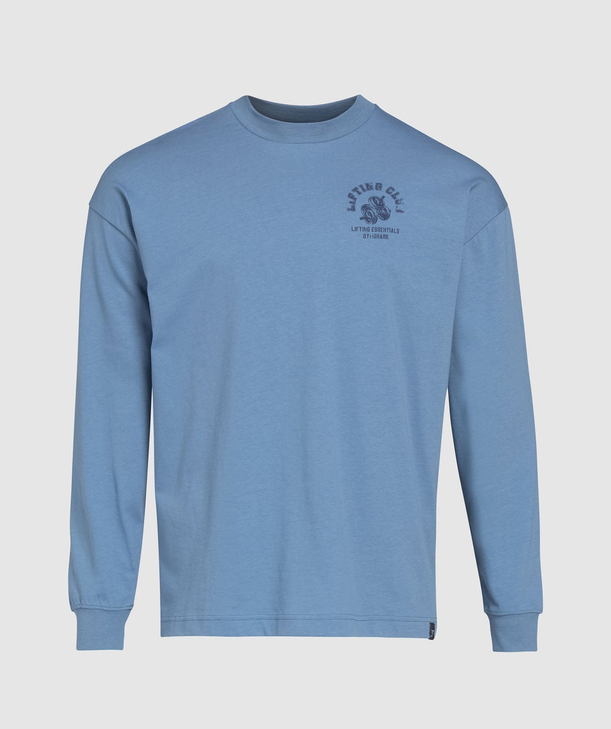 Gymshark Dumbbells Long Sleeve Tee. - Faded Blue