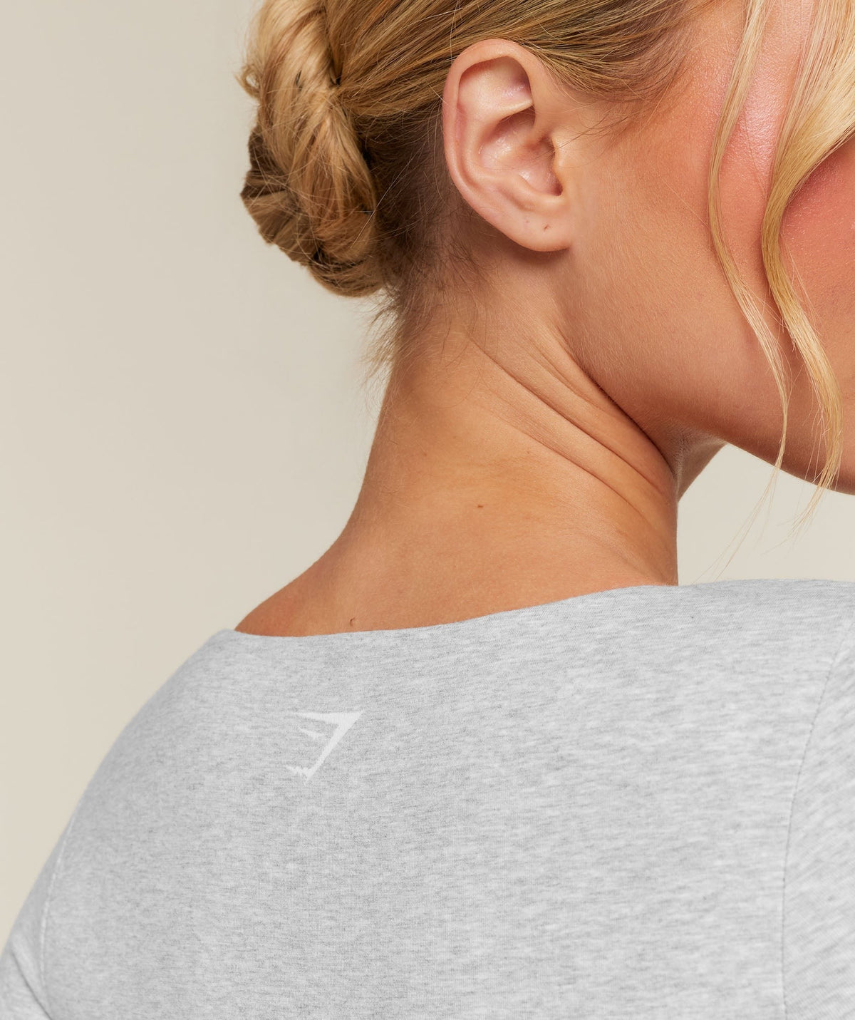 Gymshark CottonMoveTM Midi Long Sleeve Top - Soft Grey Marl
