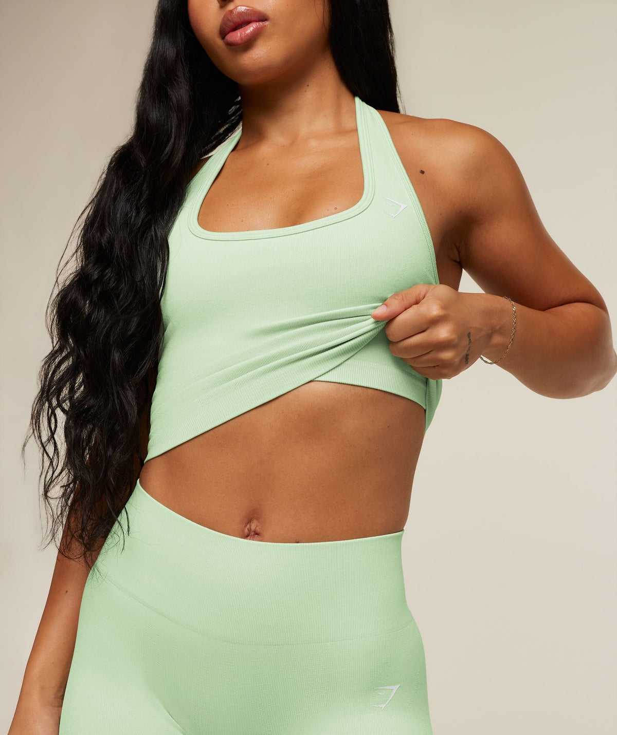 Gymshark Adapt Solid Halter Neck Tank - Sprint Green