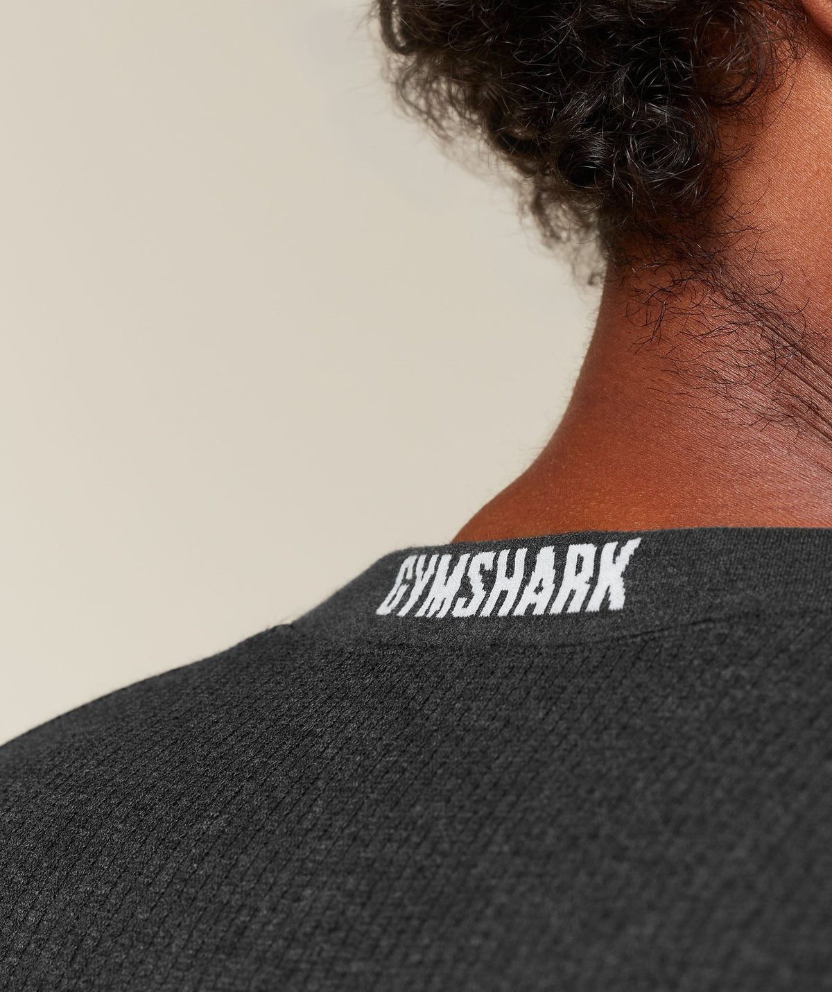 Gymshark Cotton Seamless Tee - Black Marl
