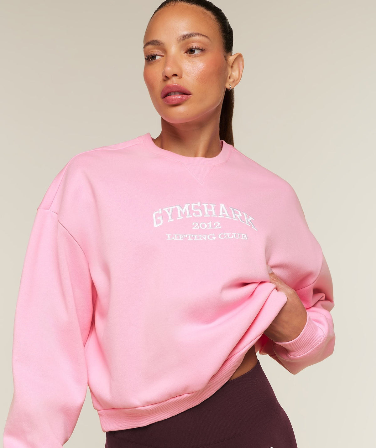Gymshark Cosy Luxe Campus Sweatshirt - Poise Pink