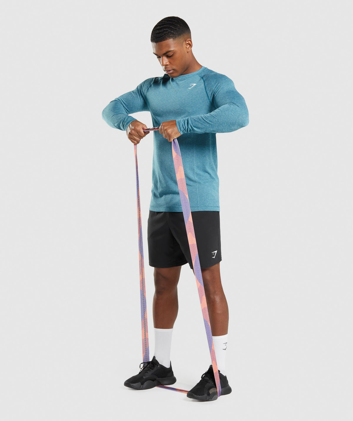 Gymshark Vital Long Sleeve Tee - Tahoe Teal/ Marl