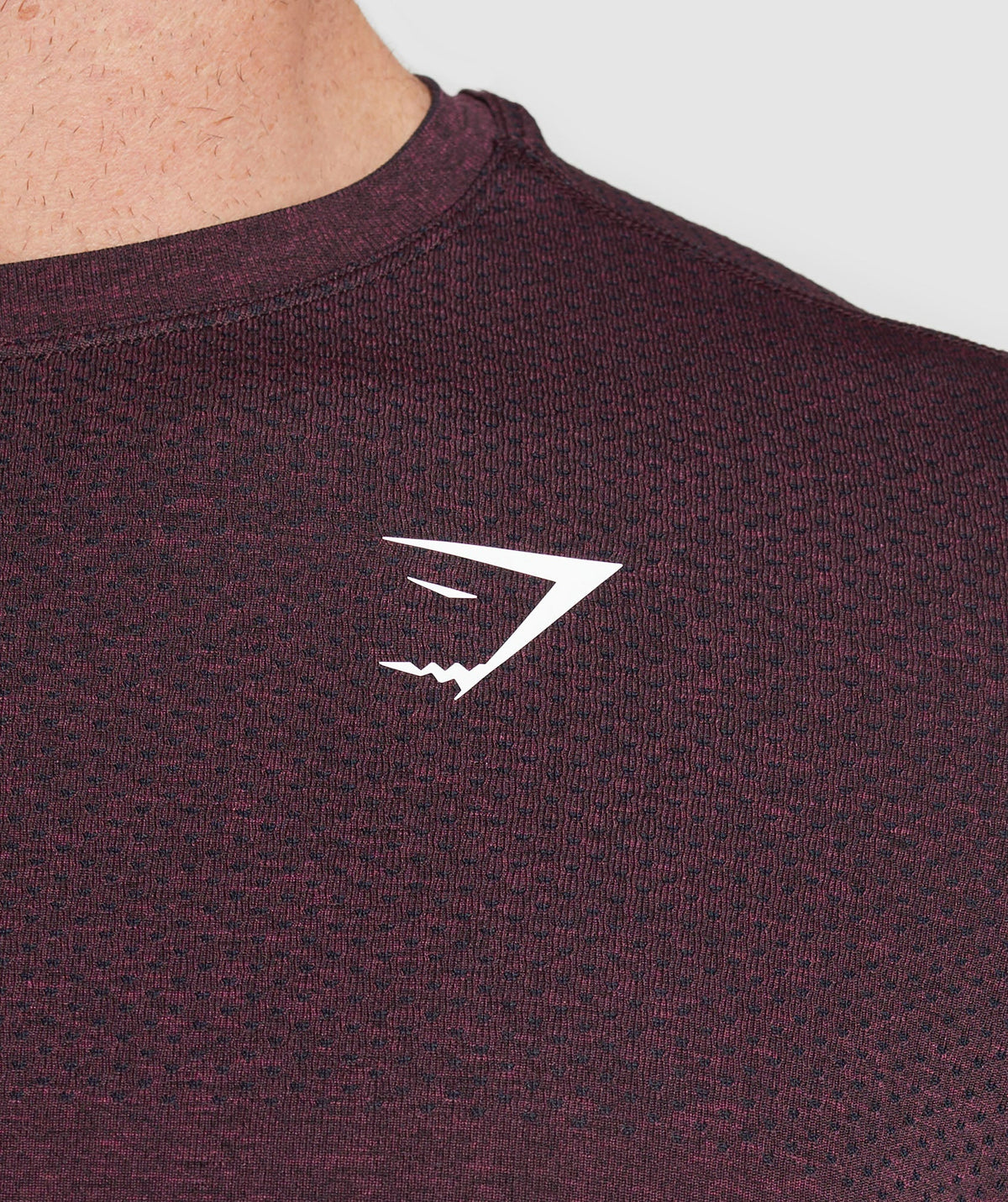 Gymshark Vital Seamless Tee - Winter Burgundy/Black Marl