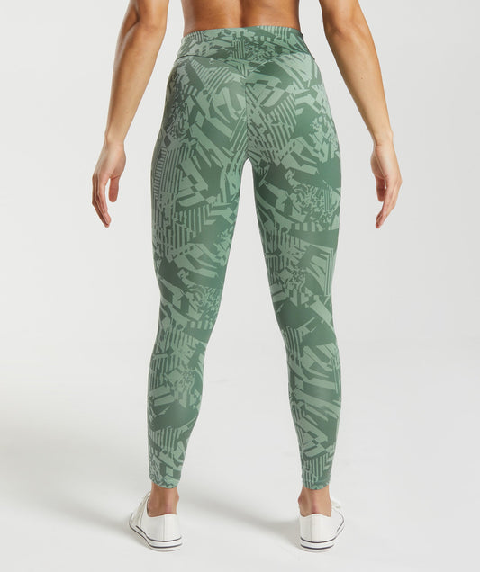 Gymshark Power X Leggings - Willow Green/Desert Sage Green