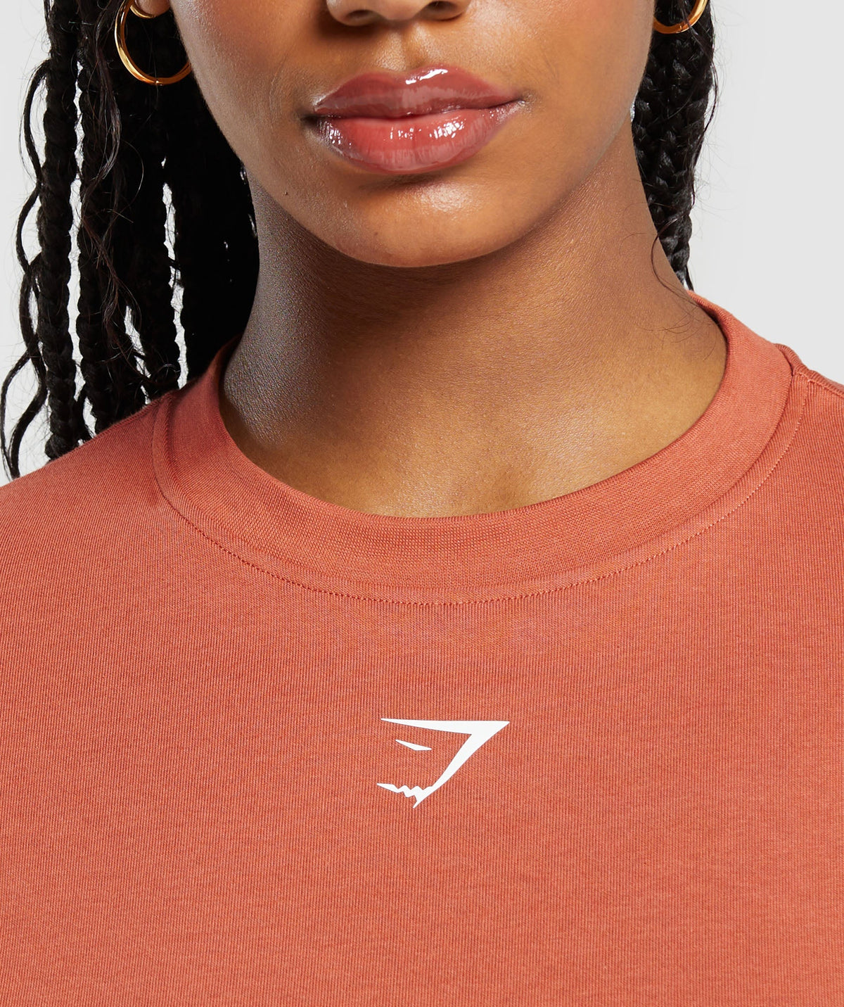 Gymshark Power Oversized Tee - Terracotta Orange
