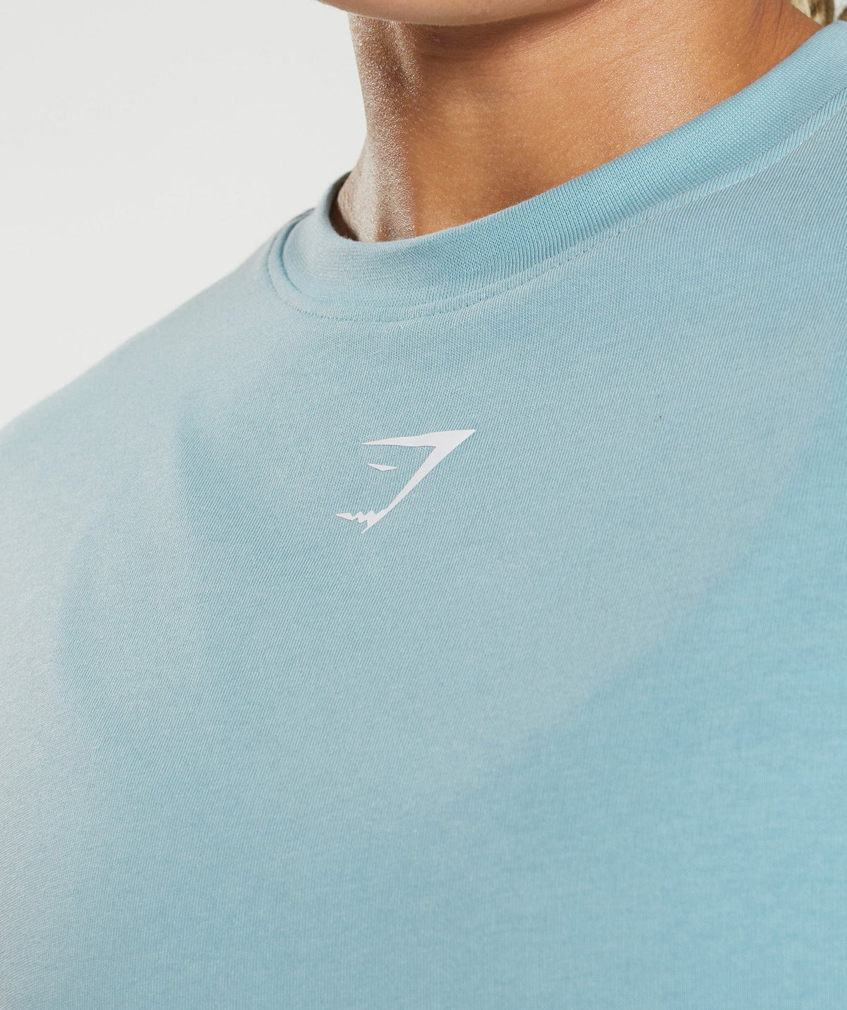 Gymshark Power Oversized Tee - Iceberg Blue