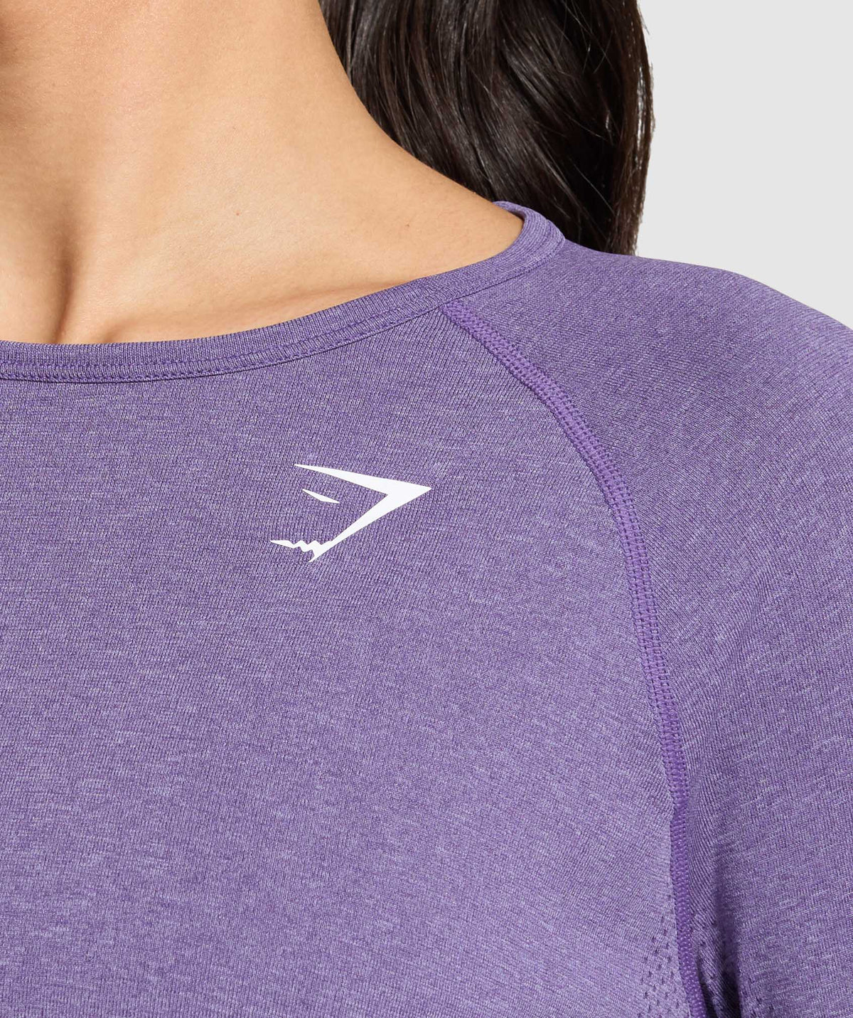 Gymshark Vital Seamless 2.0 Light Long Sleeve Top - Functional Purple/Marl