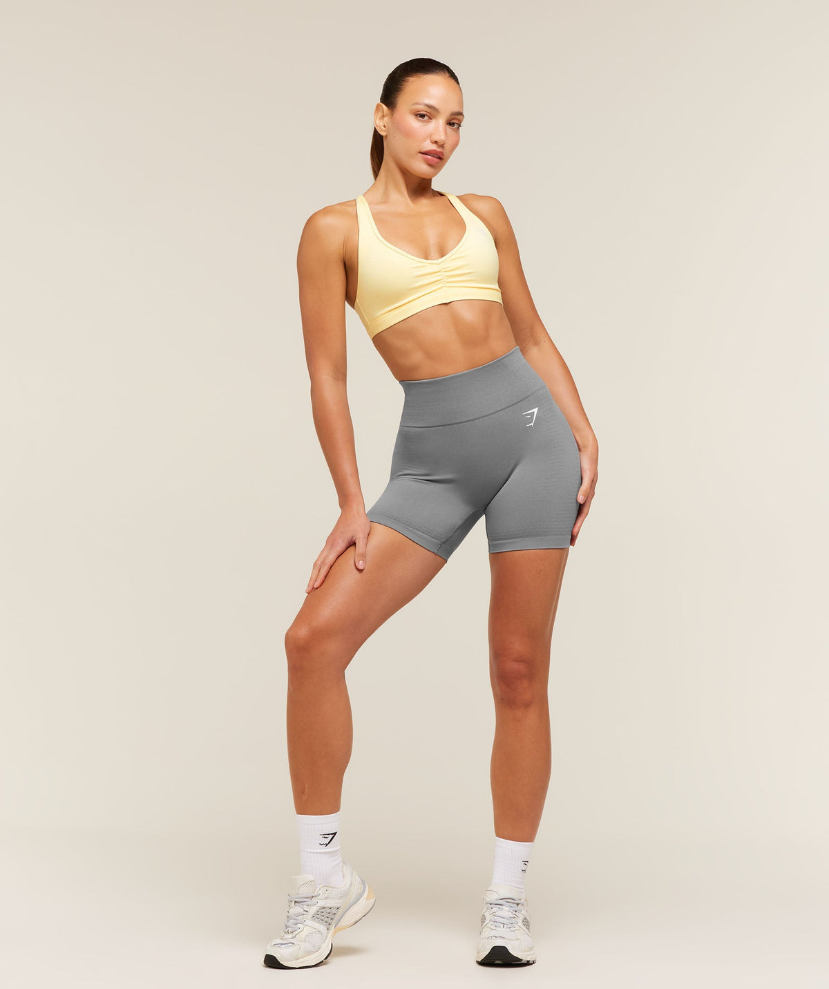 Gymshark Ruched Sports Bra 2.0 - Butter Yellow