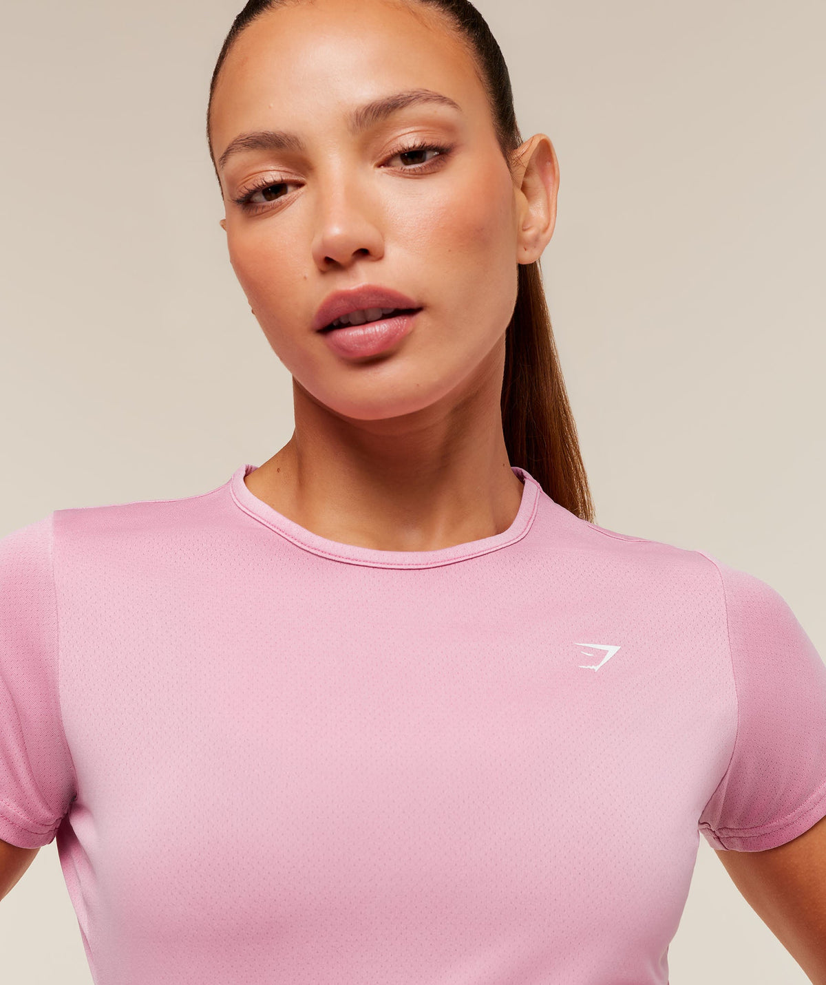 Gymshark Washed Pastel Baby Tee - Focus Pink/Wash