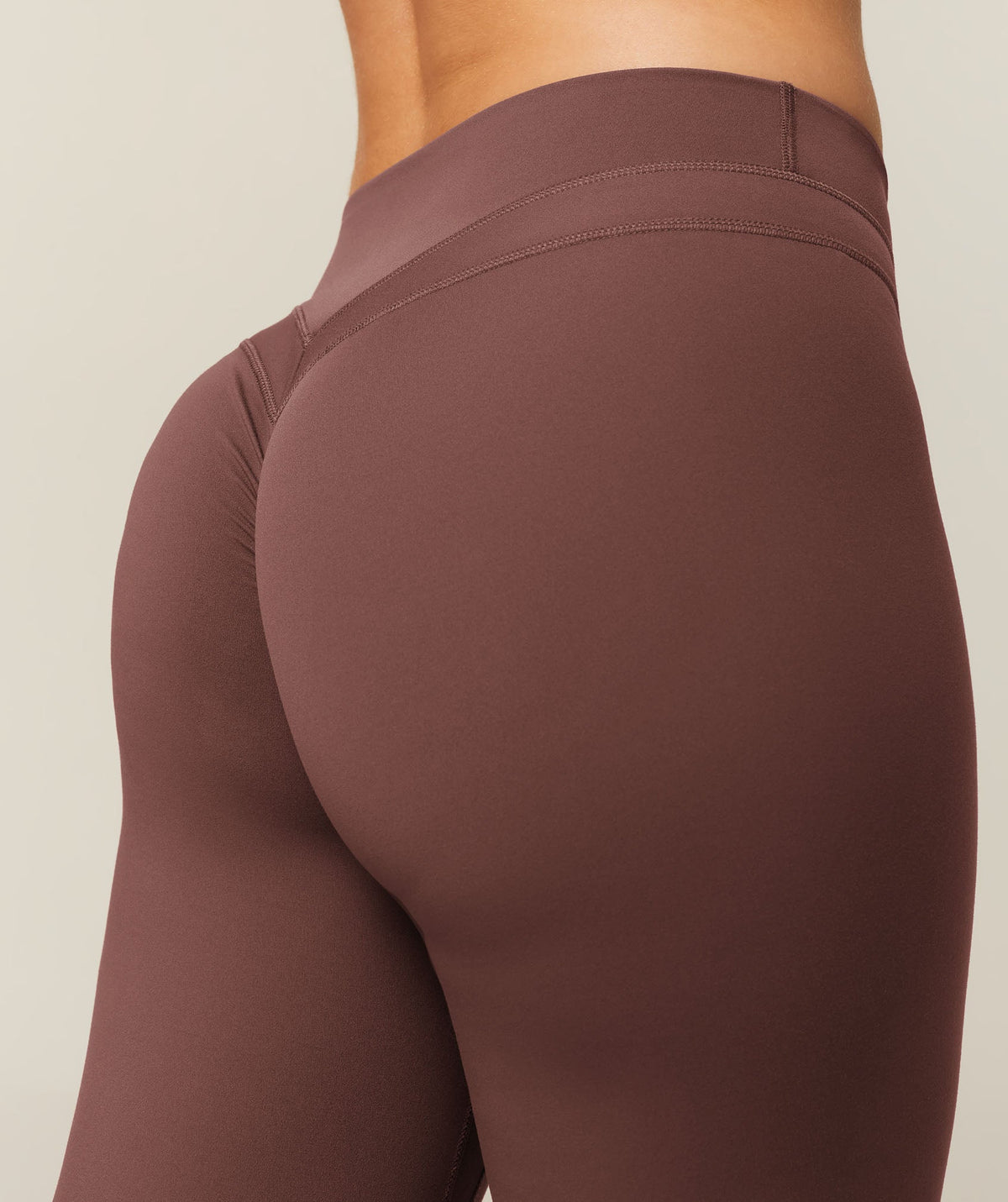 Gymshark Whitney Mid-Rise Flare Leggings Short - Espresso Brown