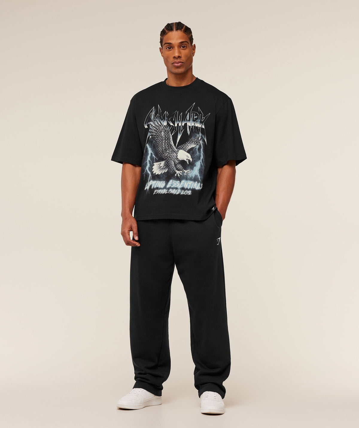 Gymshark Eagle Band Style Graphic Tee - Black