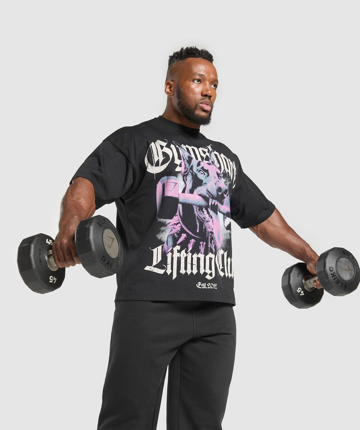 Gymshark Doberman Graphic Tee - Black