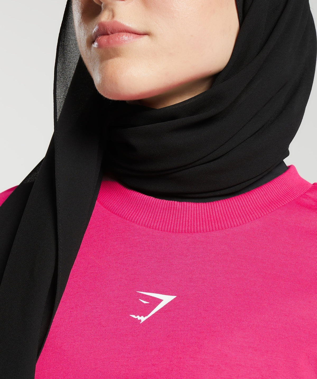 Gymshark X Leana Deeb Graphic Oversized Long Sleeve Top - Impact Pink