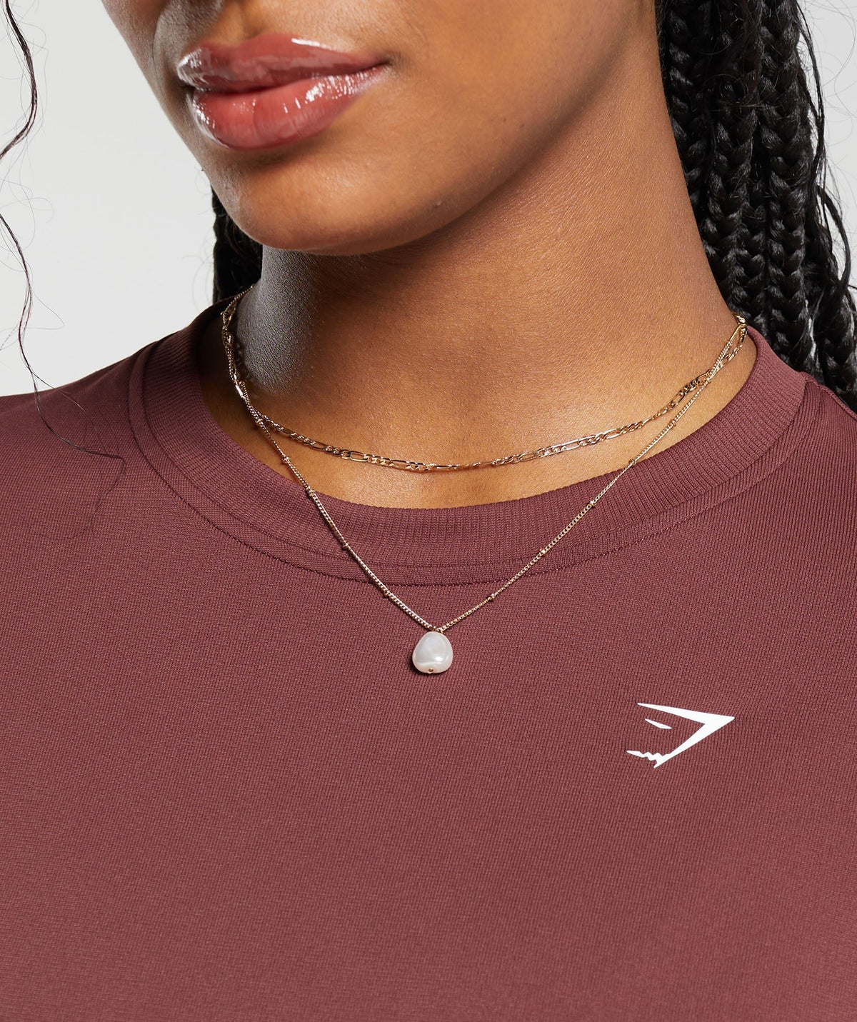 Gymshark Everyday Seamless Long Sleeve Top - Burgundy Brown