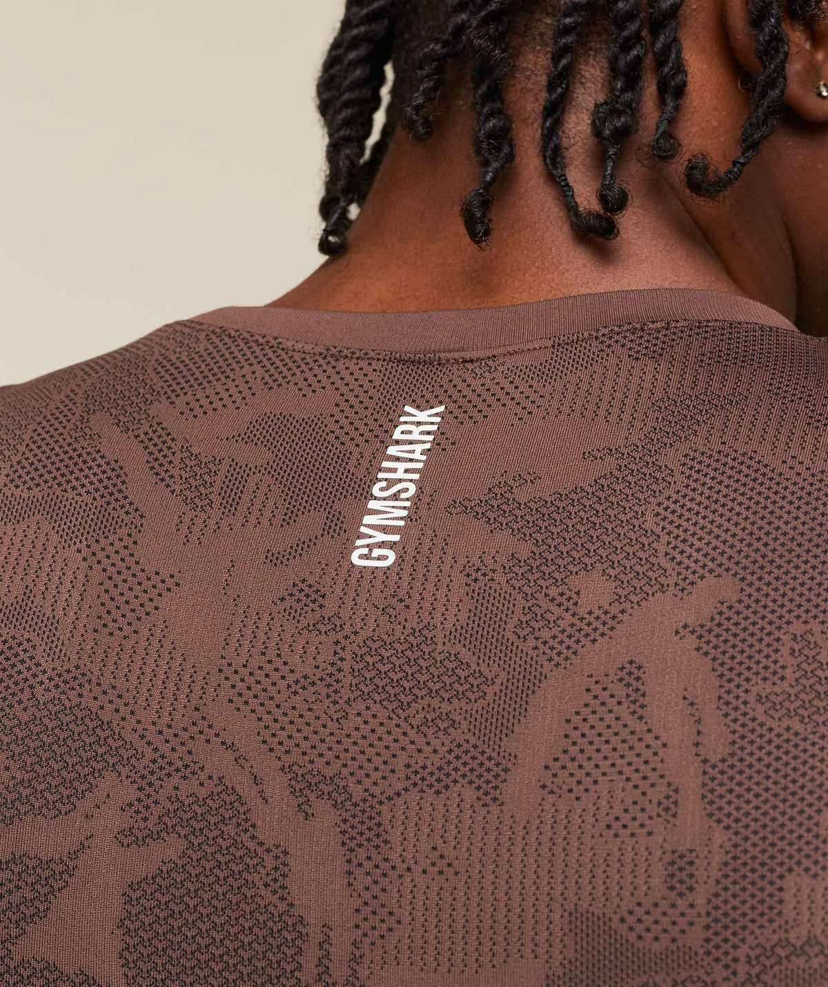 Gymshark Geo Seamless Tank - Espresso Brown/Black