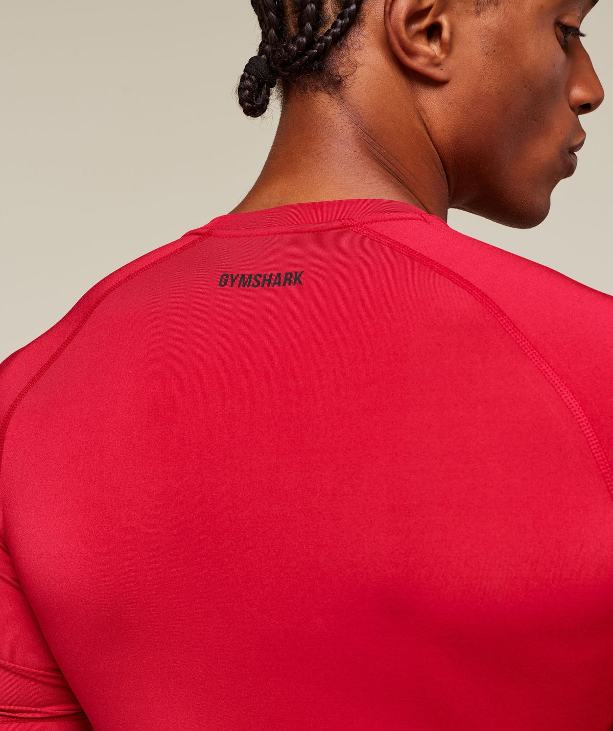 Gymshark Element Baselayer Tee - Carmine Red/Black