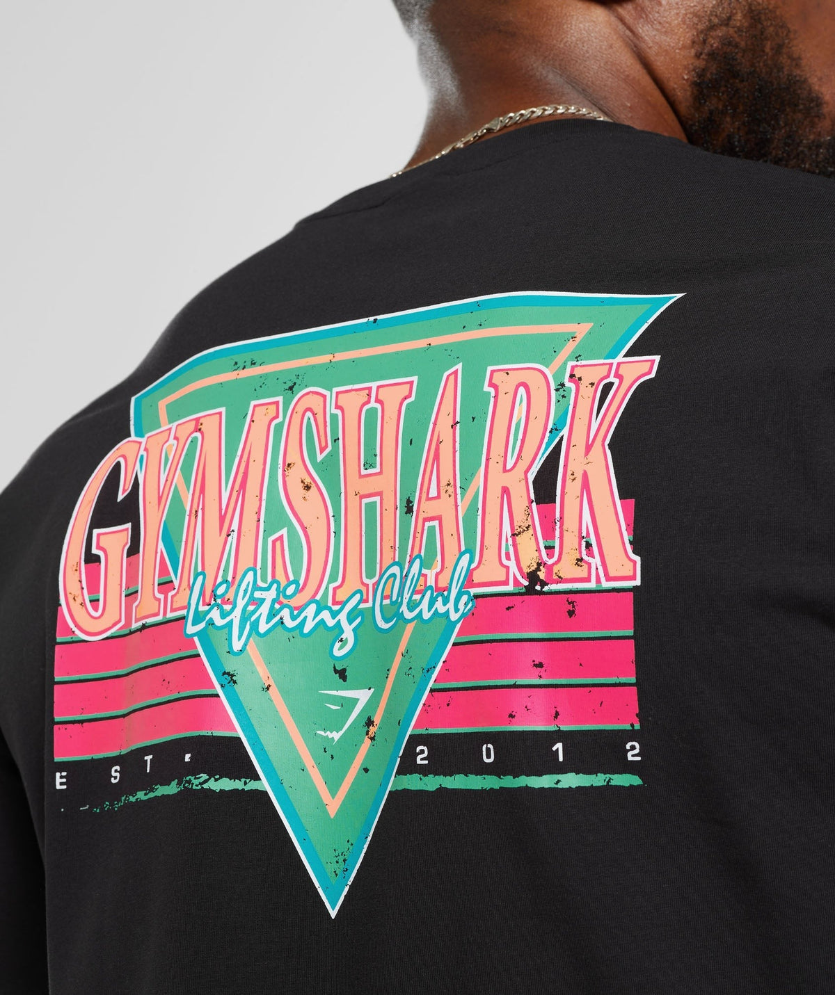 Gymshark Retrowave Crop Tee - Black