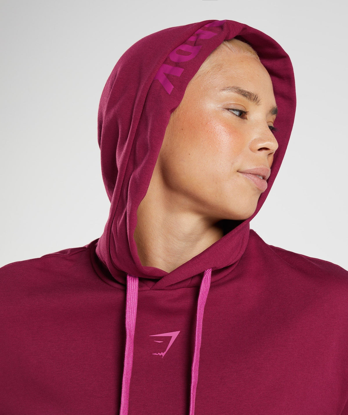 Gymshark Graphics Fraction Hoodie - Currant Pink