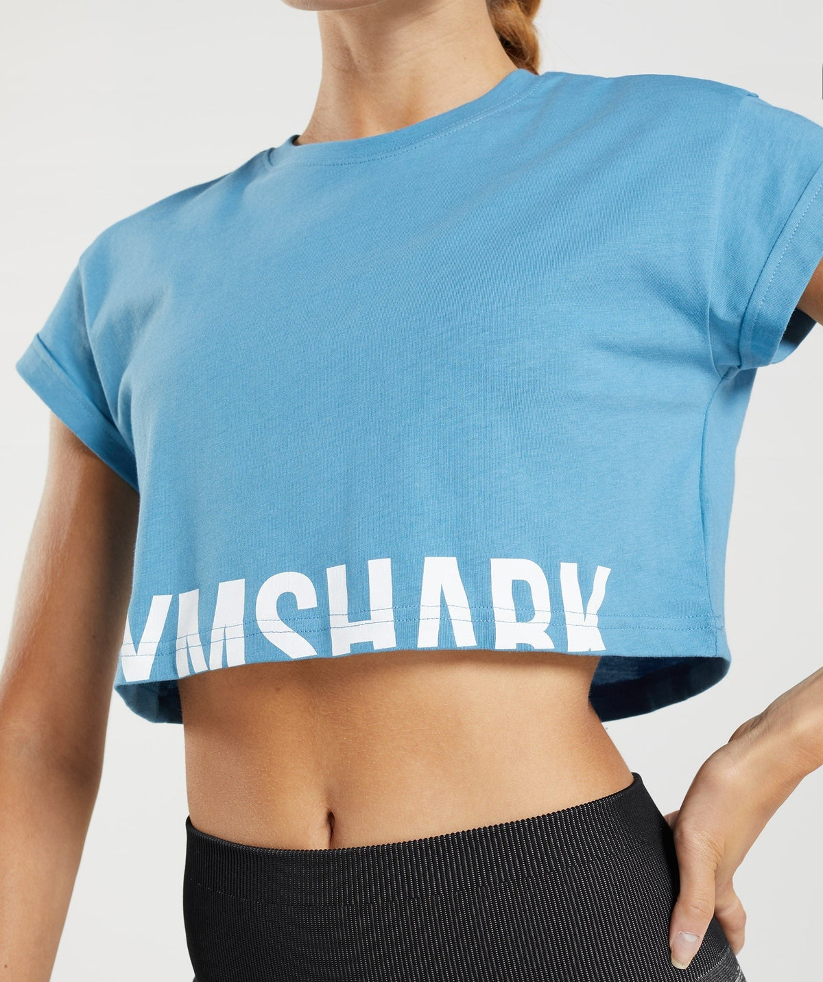 Gymshark Fraction Crop Top - Blue