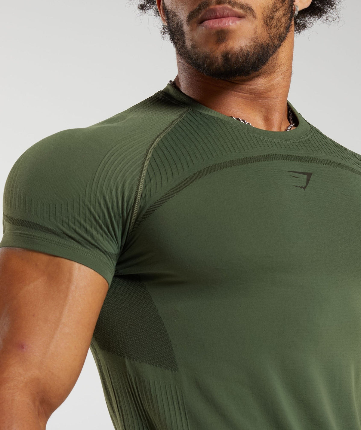 Gymshark 315 Seamless Tee - Core Olive/Deep Olive Green