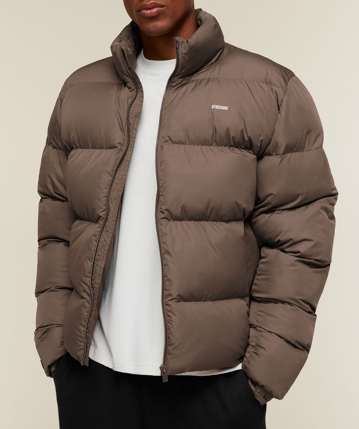 Gymshark Puffer Jacket - Soft Brown
