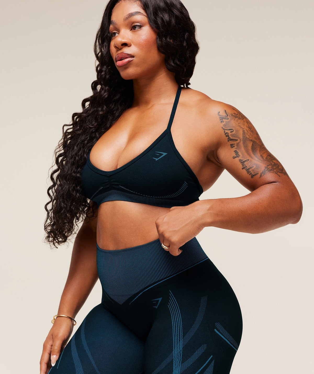 Gymshark x Analis Seamless Legging - Midnight Blue/Lats Blue