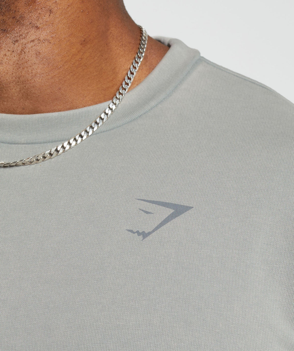 Gymshark Power Washed Short Sleeve Crew - Smokey Grey/Acid Wash Small Ball