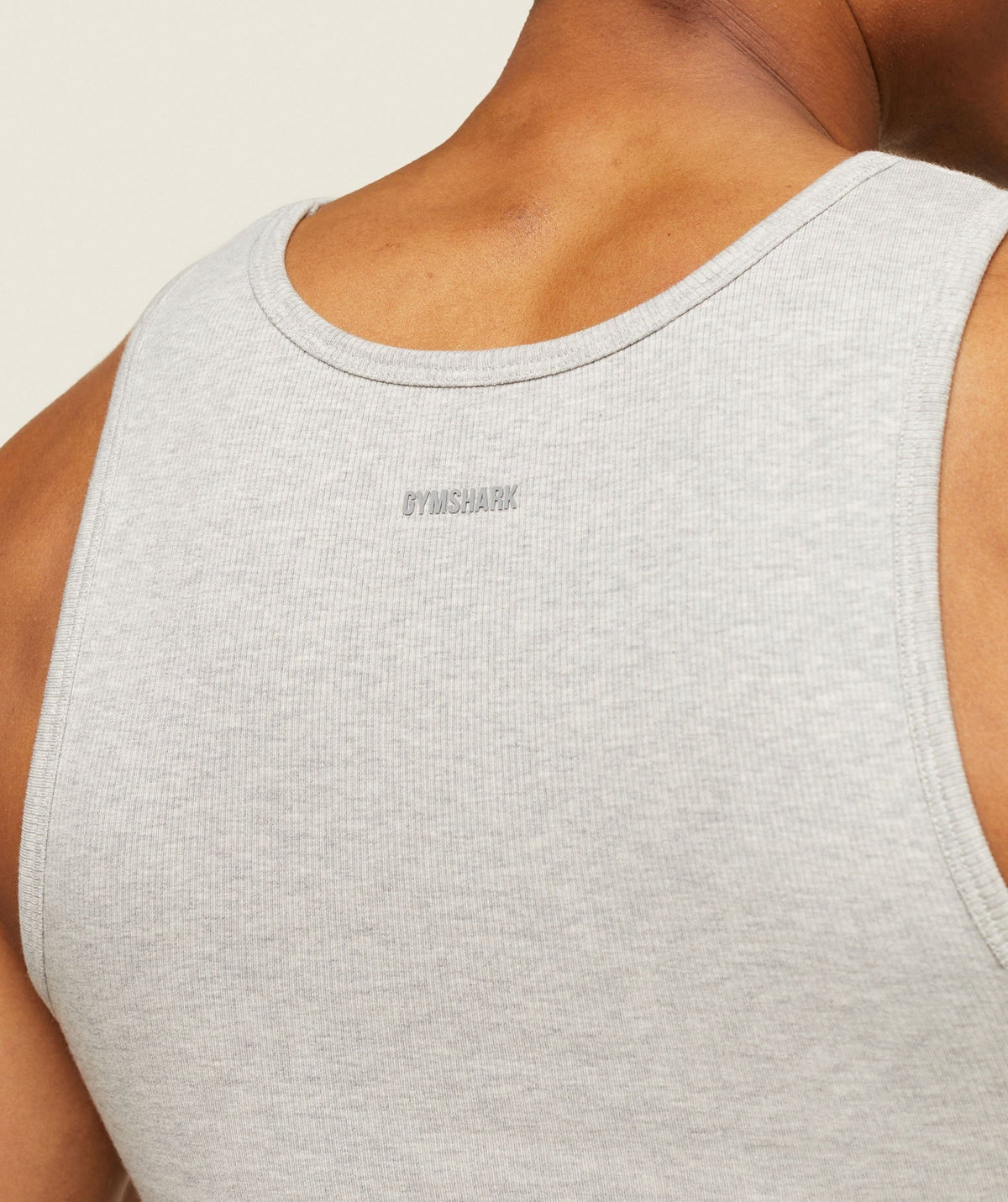 Gymshark Lifestyle Ribbed Tank - Light Grey Core Marl