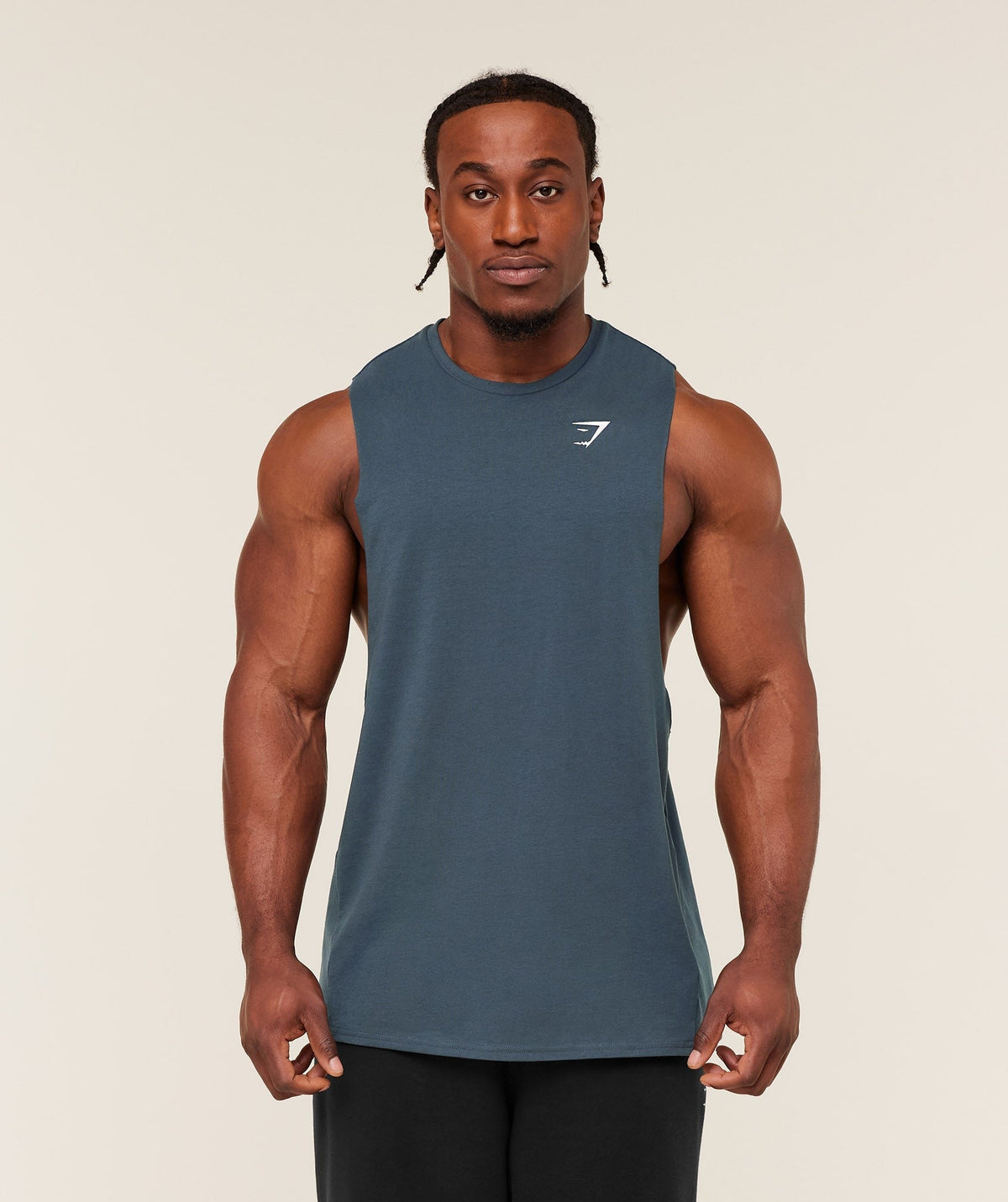 Gymshark Critical Drop Arm Tank - Stealth Blue