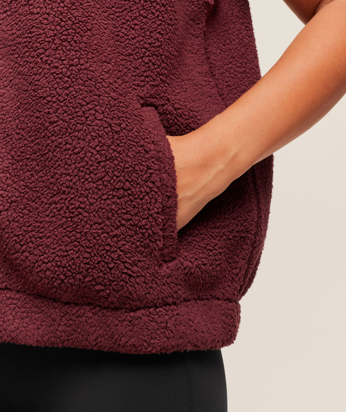 Gymshark Sherpa Gilet - Rich Maroon