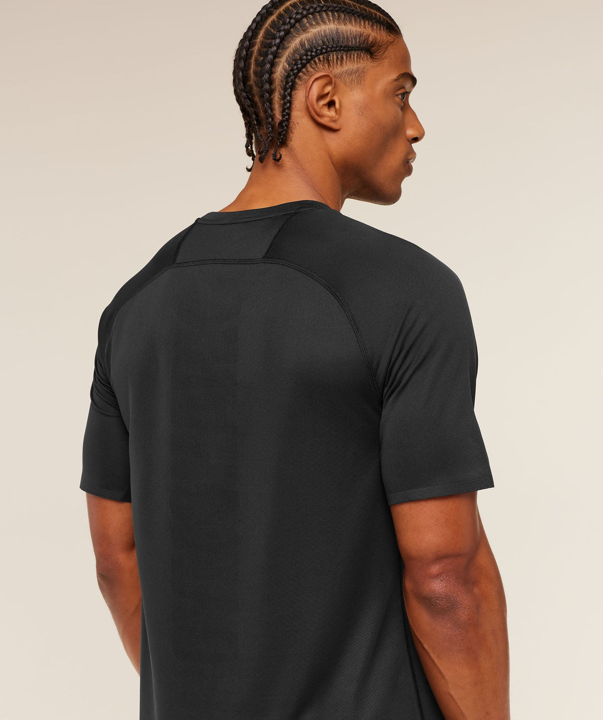 Gymshark Hybrid Engineered Jacquard Tee - Black