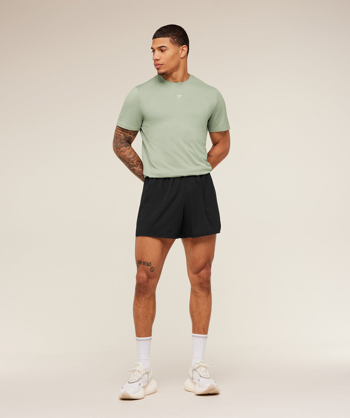 Gymshark Running Tee - Haze Green