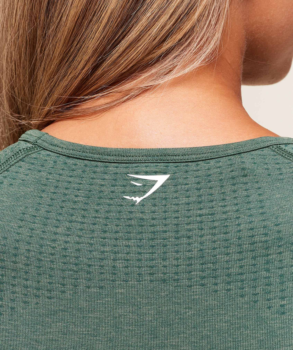 Gymshark Vital Seamless 2.0 Long Sleeve Top - Obsidian Green Marl