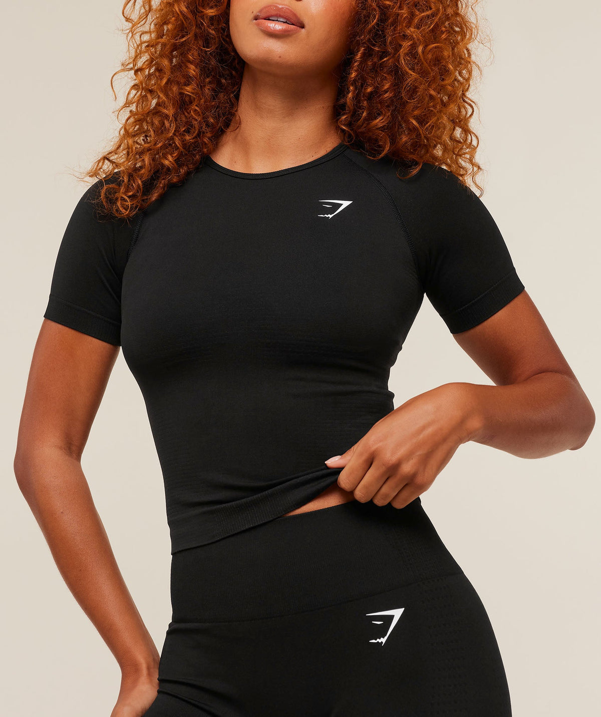 Gymshark Vital Seamless Tight Tee - Black