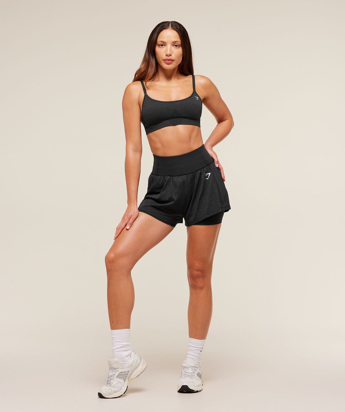 Gymshark Vital Seamless 2-in-1 Shorts - Black Marl