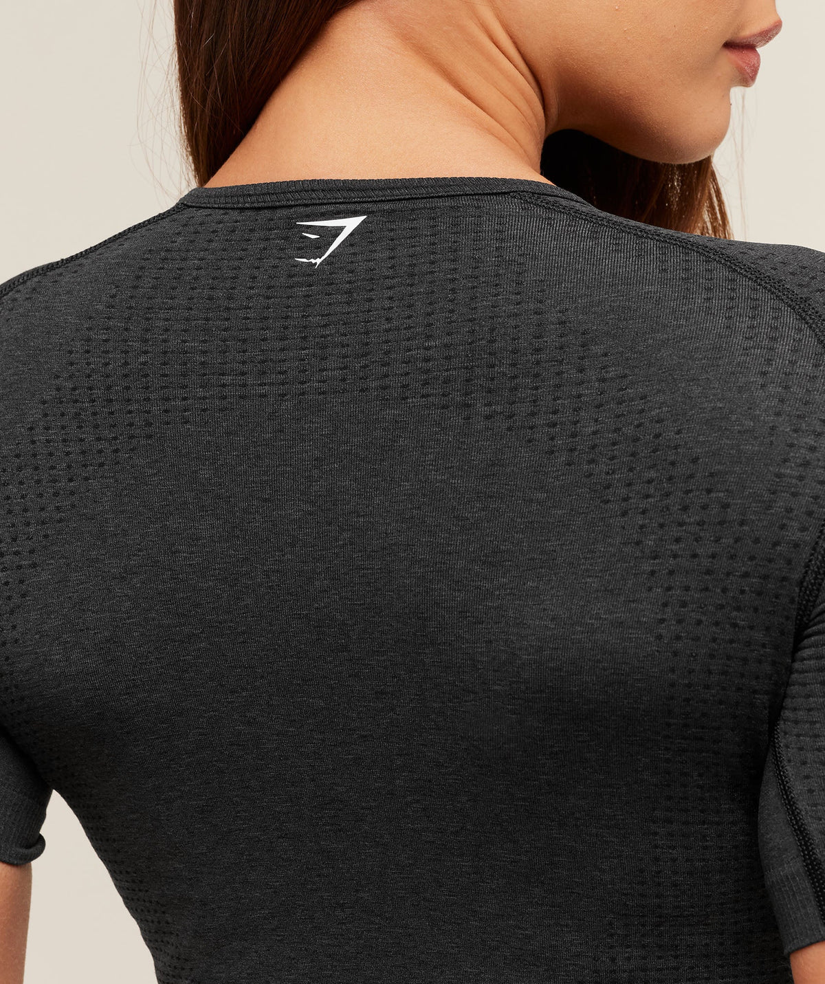 Gymshark Vital Seamless Tight Tee - Black Marl