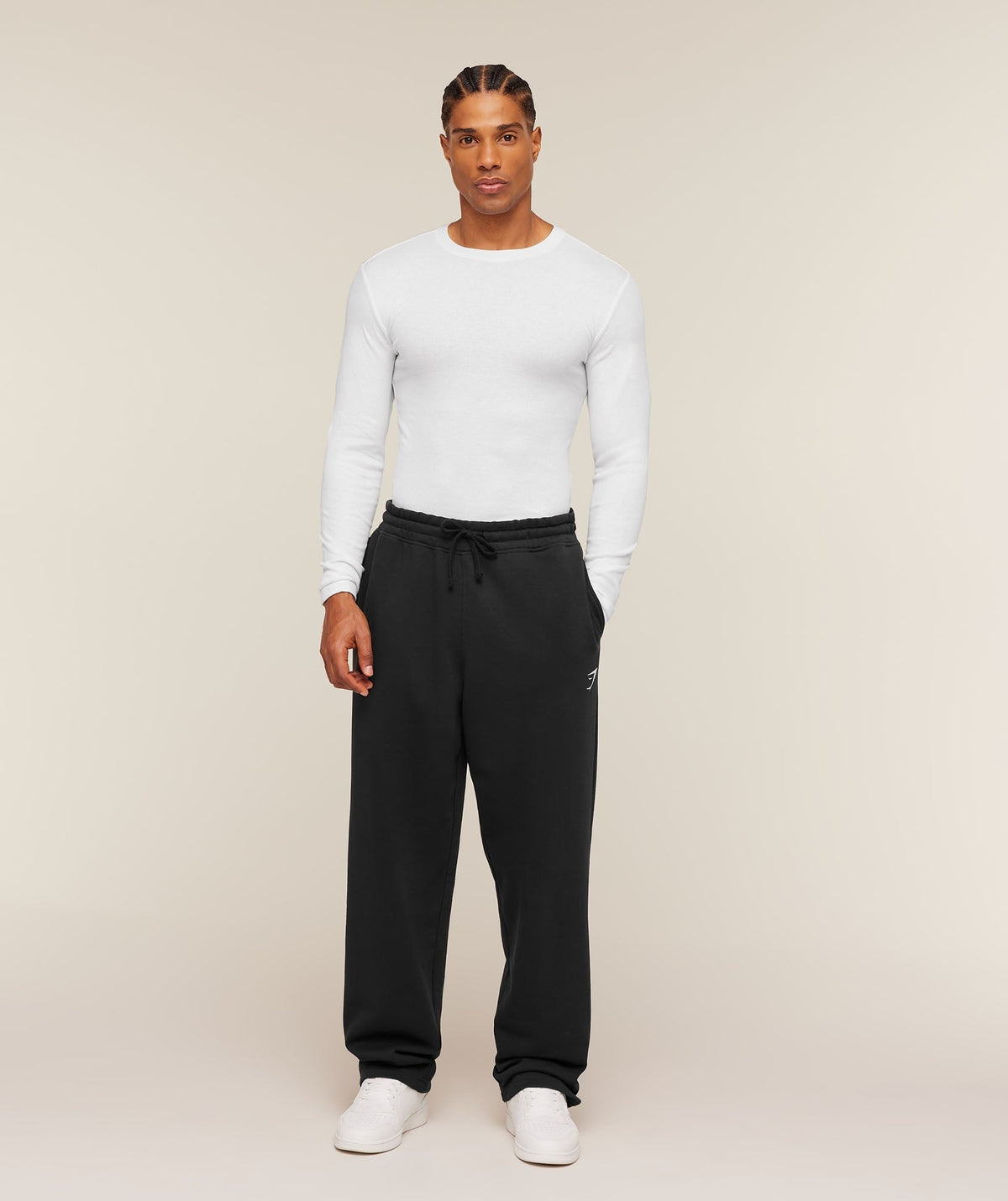 Gymshark Ribbed Long Sleeve Tee - White