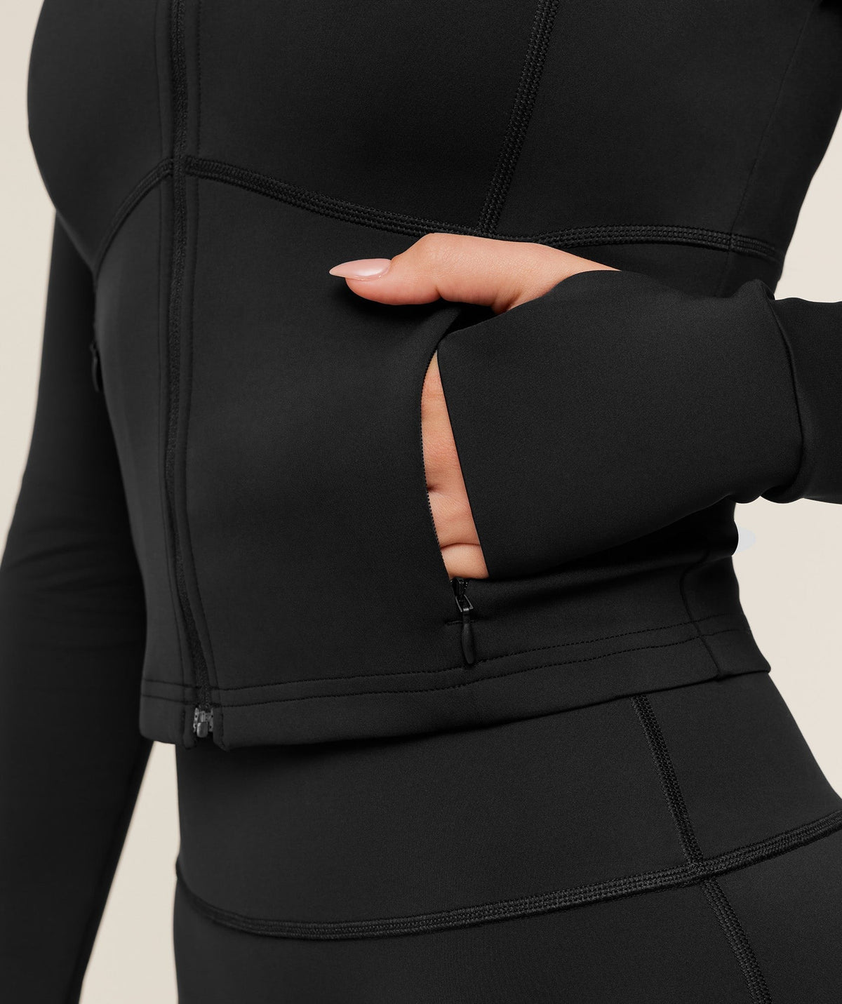 Gymshark Flow Zip Up Jacket - Black