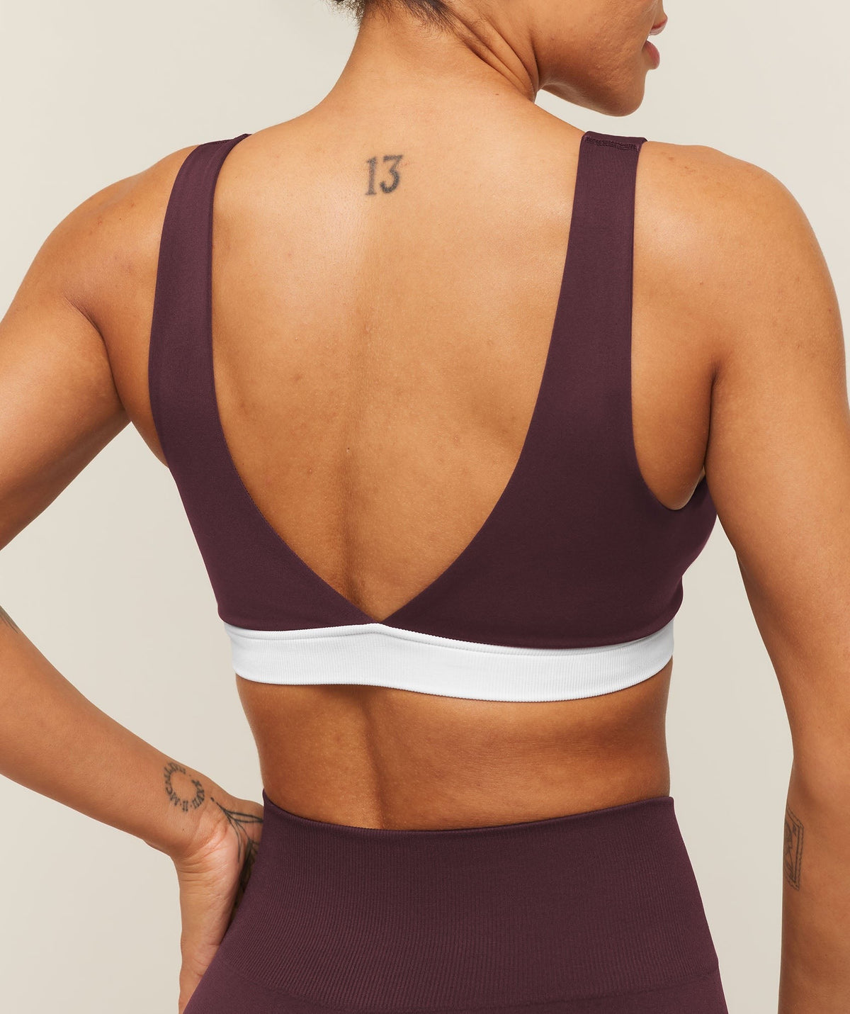 Gymshark Everyday Seamless Contrast Bra - Cherry Purple