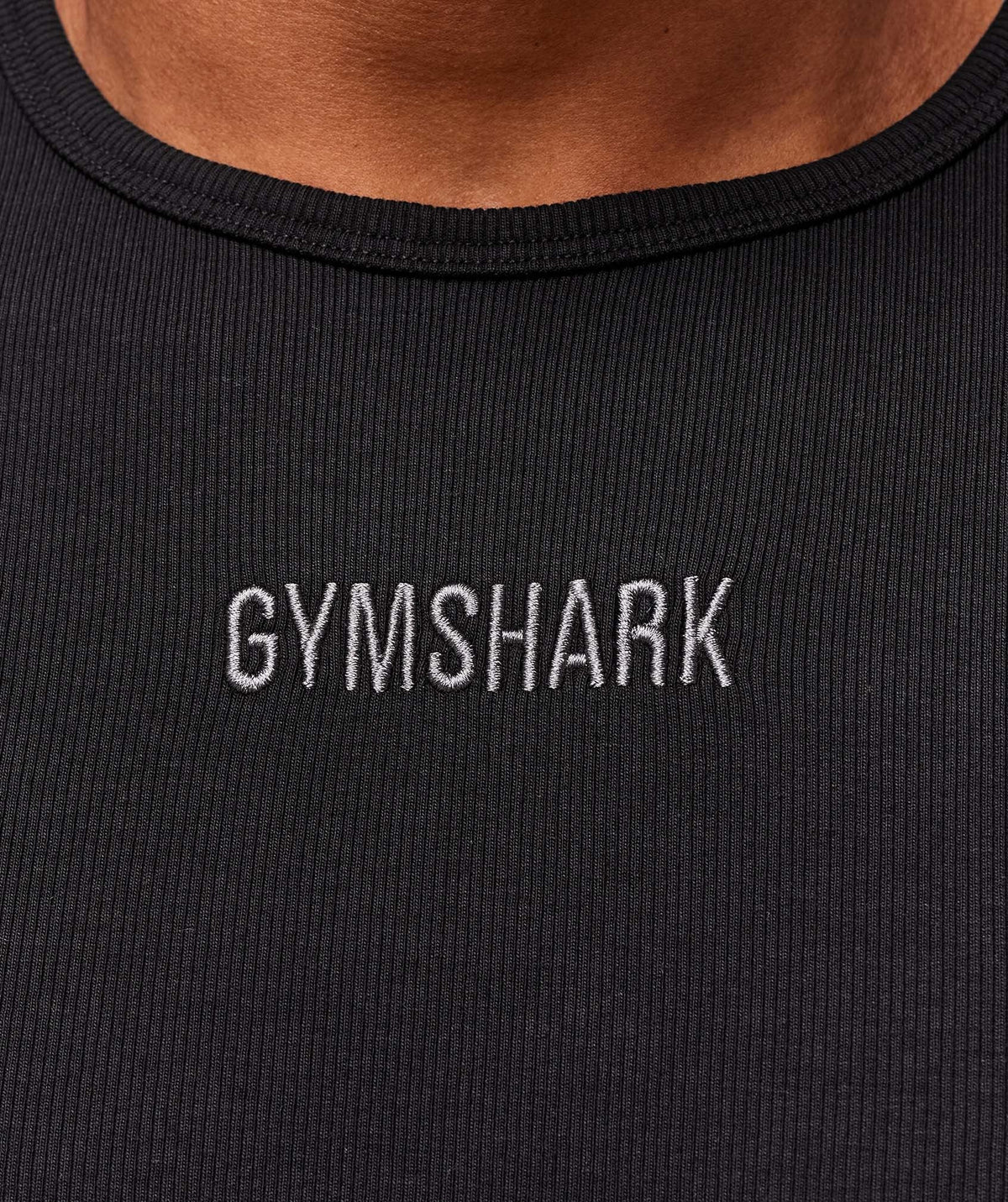 Gymshark Premium Ribbed Tee - Black