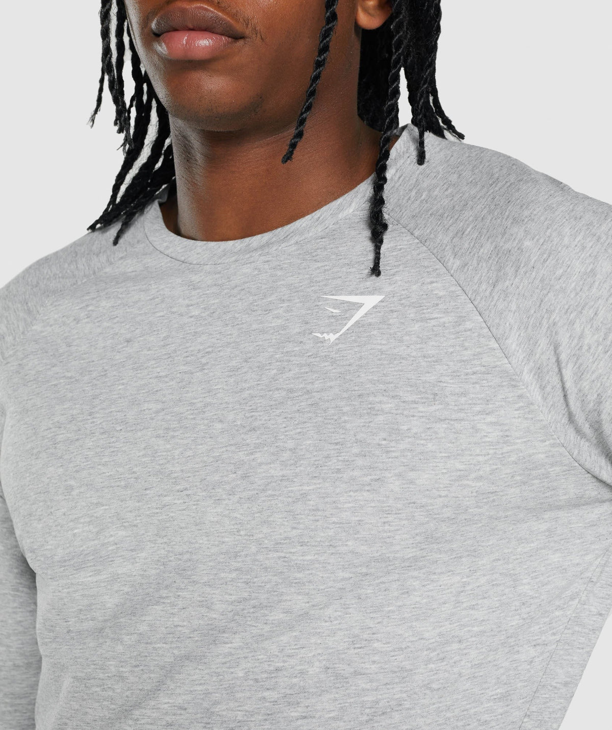 Gymshark Critical 2.0 Long Sleeve Tee - Light Grey Marl