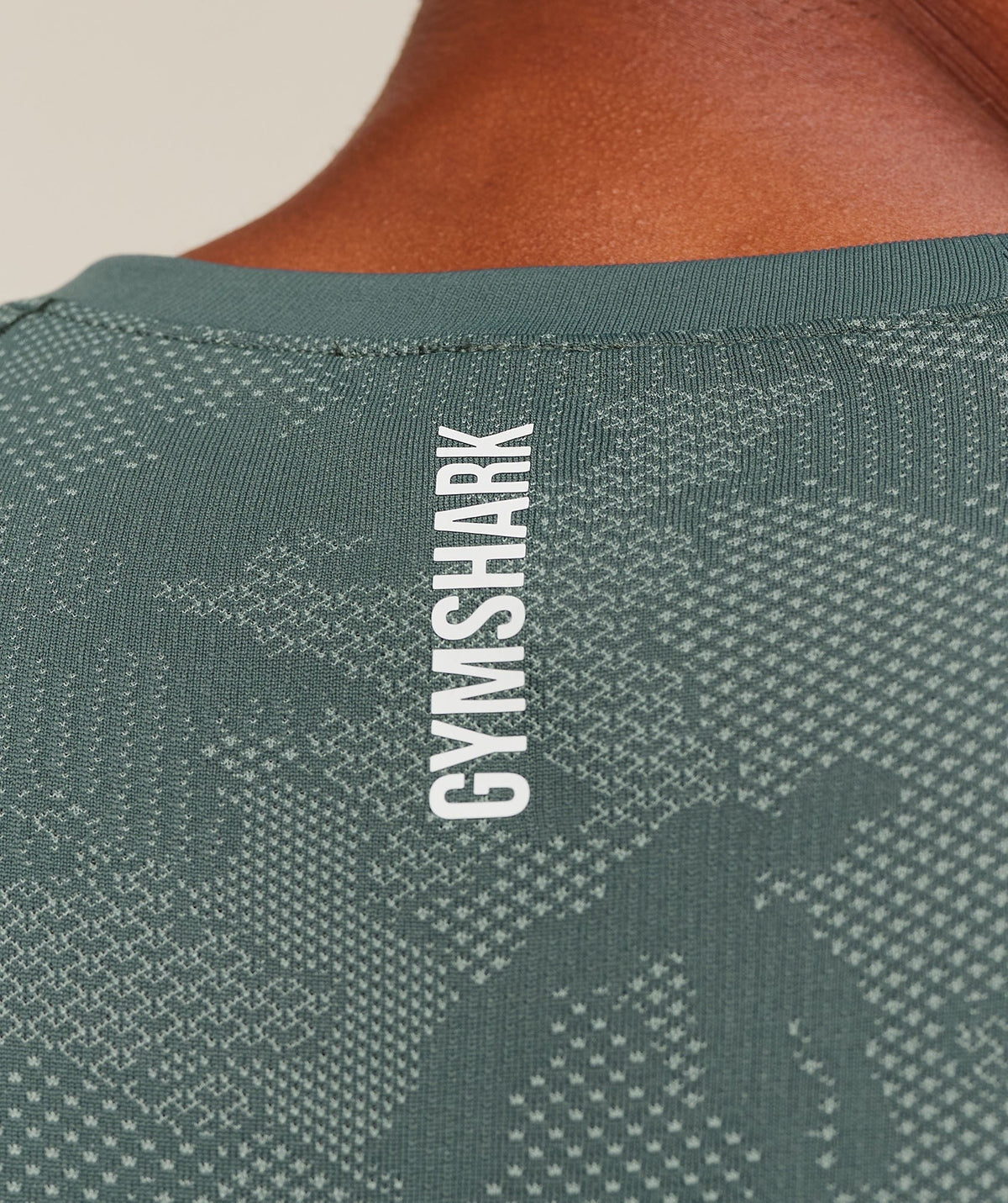 Gymshark Geo Seamless Tee - Slate Teal/Denim Grey