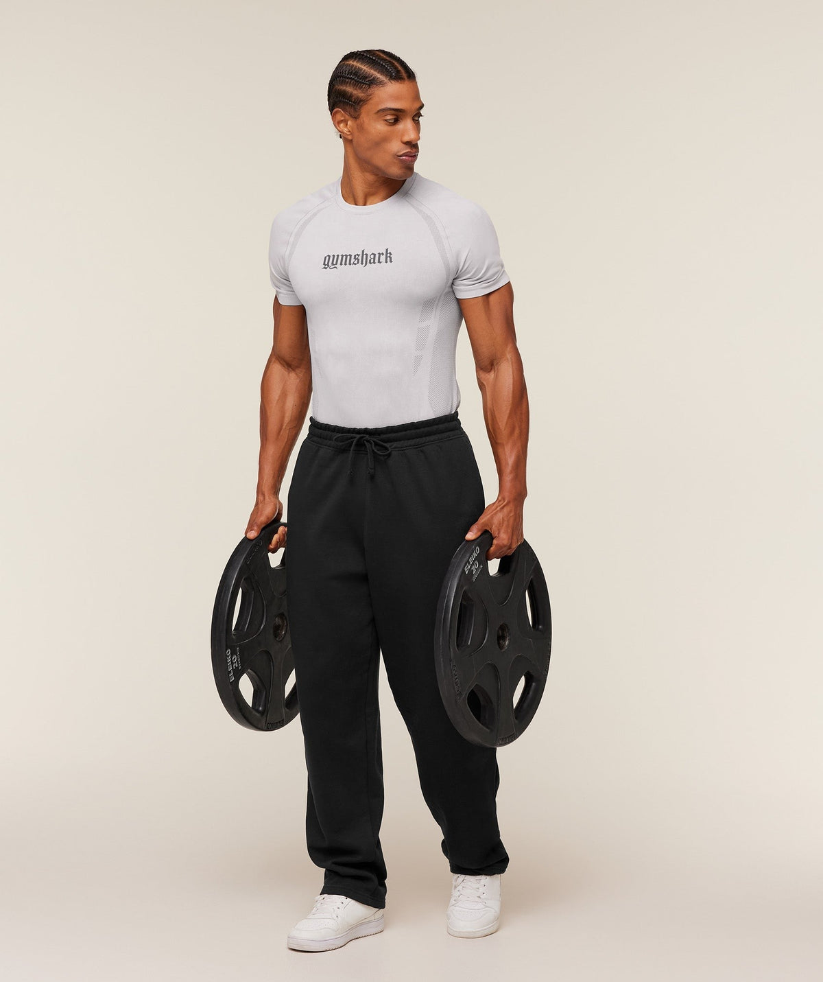 Gymshark Grunge Seamless Tee - Metal Grey/Silver Grey
