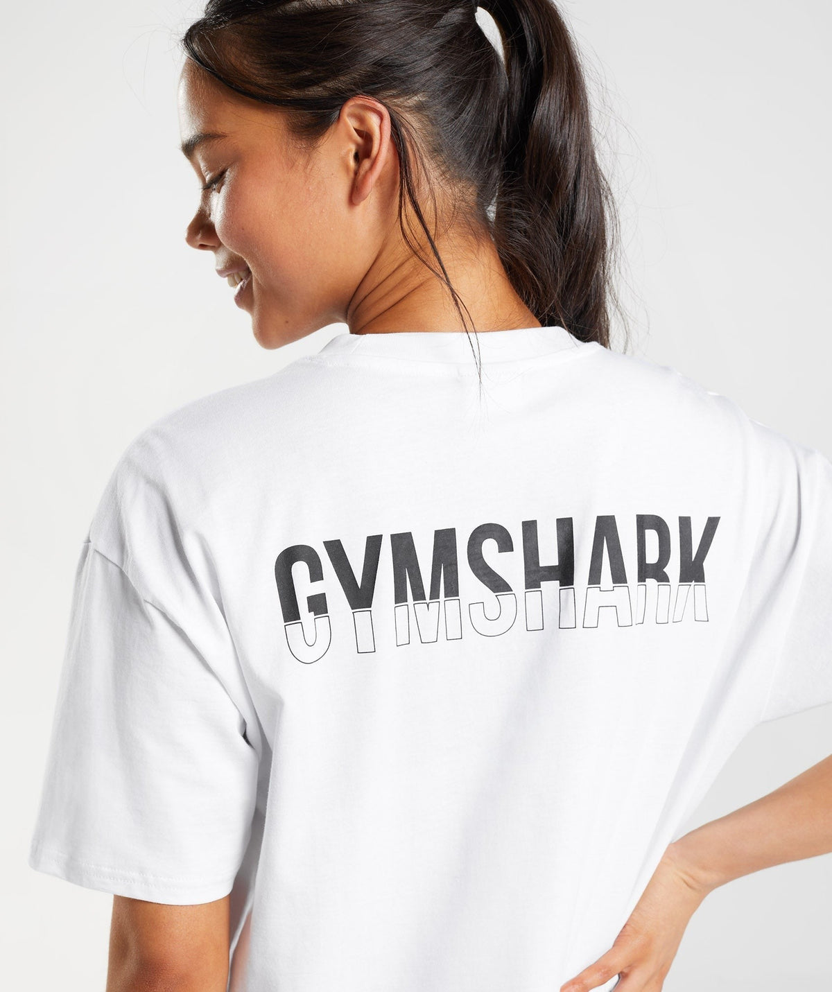 Gymshark Fraction Oversized Tee - White