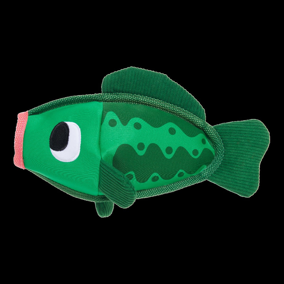 Big Squeak Bass Plush Tug + Enrichment Dog Toy